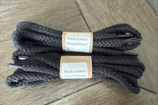 2 Pairs - Round Cotton Rope Shoe laces for Sneakers, Thick Braided Shoelaces