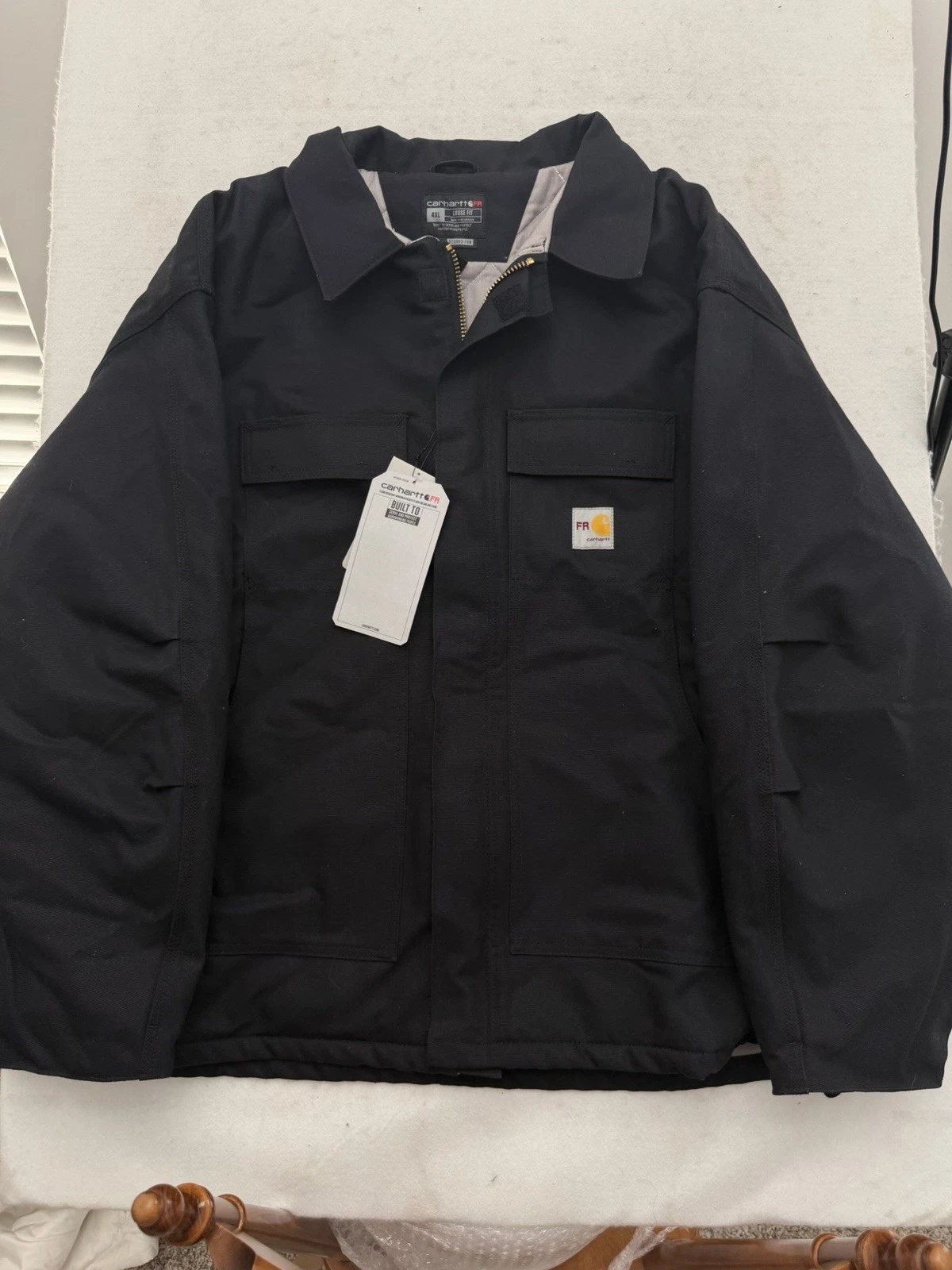 Carhartt FR Firm Duck Insulated Traditional Coat Mens 4XL #0C003-FRM NEW