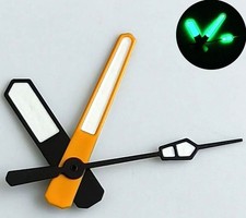 White Painted Green Lume Black Orange Trim Watch Hands for NH35 NH36 NH70