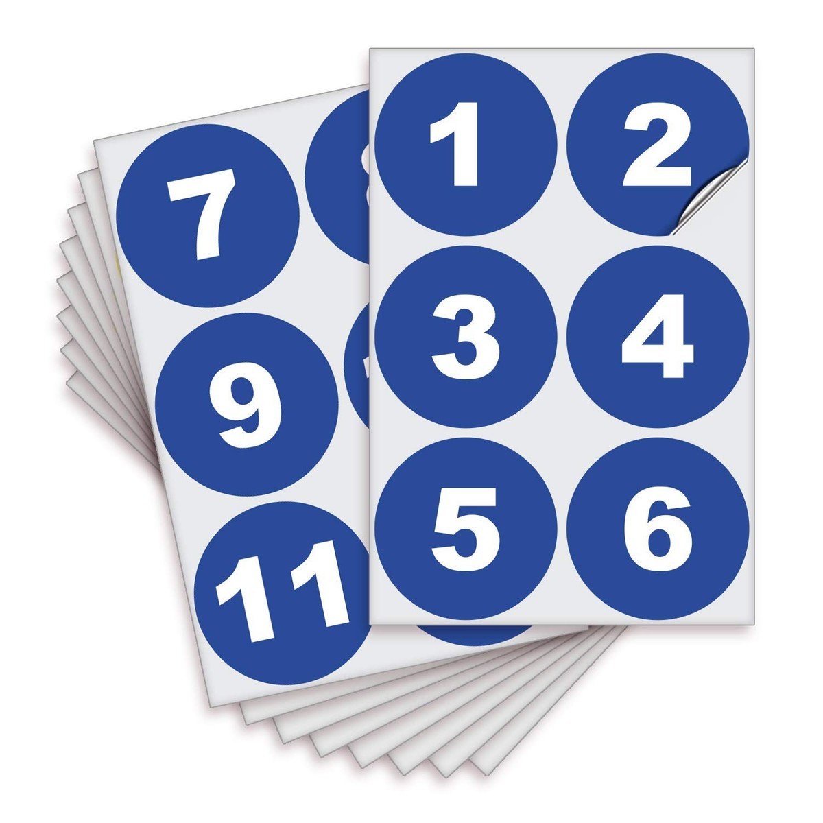 iSYFIX Blue Consecutive Number Stickers – 1 to 50, 4-inch, 1 Set