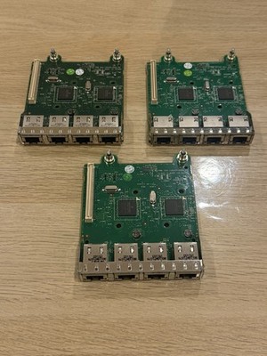 Lot of (3) Dell Broadcom 0FM487 FM487 5720 Quad Port 1GbE Network Daughter Card