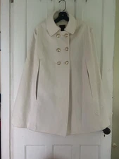 Vintage The Limited YK2 White Wool Blend Cape With Gold Buttons M/L