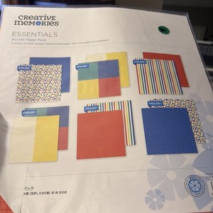 Creative Memories ESSENTIALS  Accent Paper -6 Shts 12x12 Dbl Side-Foil Treatment