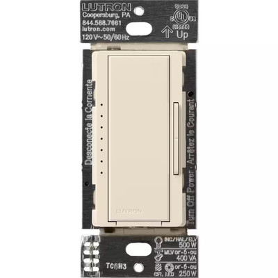 Maestro PRO LED+ Tap Dimmer Switch for 250W LED, 500W ELV, 400W MLV, Single Pole