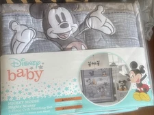 Disney Baby Mickey Mouse Mighty Mouse 3 Piece Crib Bedding Set