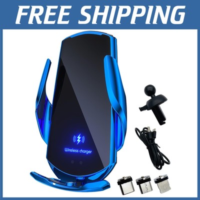 Wireless Car Charger Mount with Auto-Clamping