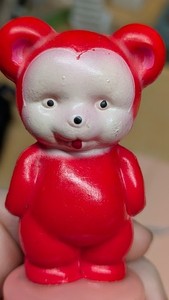 Working Vintage Occupied Japan Celluloid Bear Tape Measure
