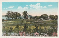 Cape Cod MA-Massachusetts An Old Cape Cod House Exterior  Postcard a 54 31