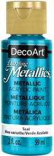 Deco Art DM-DA322 Dazzling Metallics Acrylic Paint 2oz-Teal 6Pk 