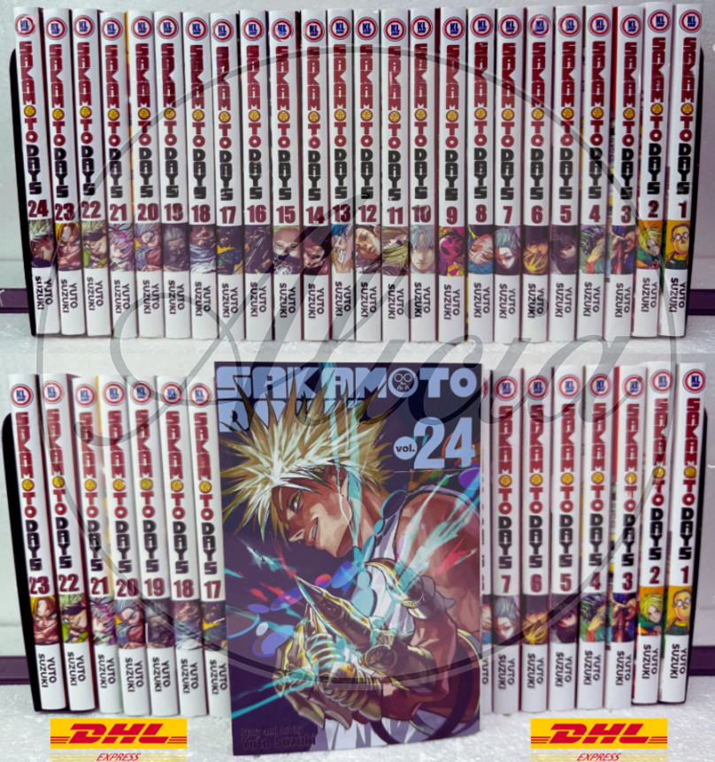 Sakamoto Days Manga Volumen 1-24 Juego Completo Inglés Juego Completo Nuevo y Precintado