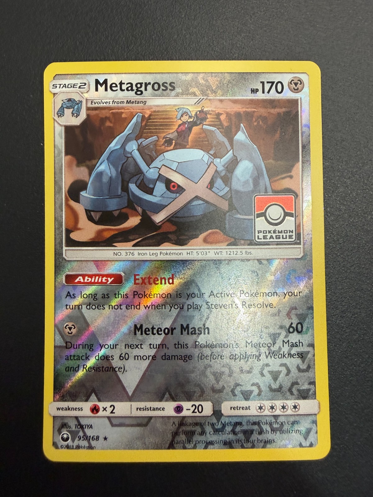 Pokemon - Metagross 95/168 Reverse Holo Stamped - Pokemon League Celestial Storm
