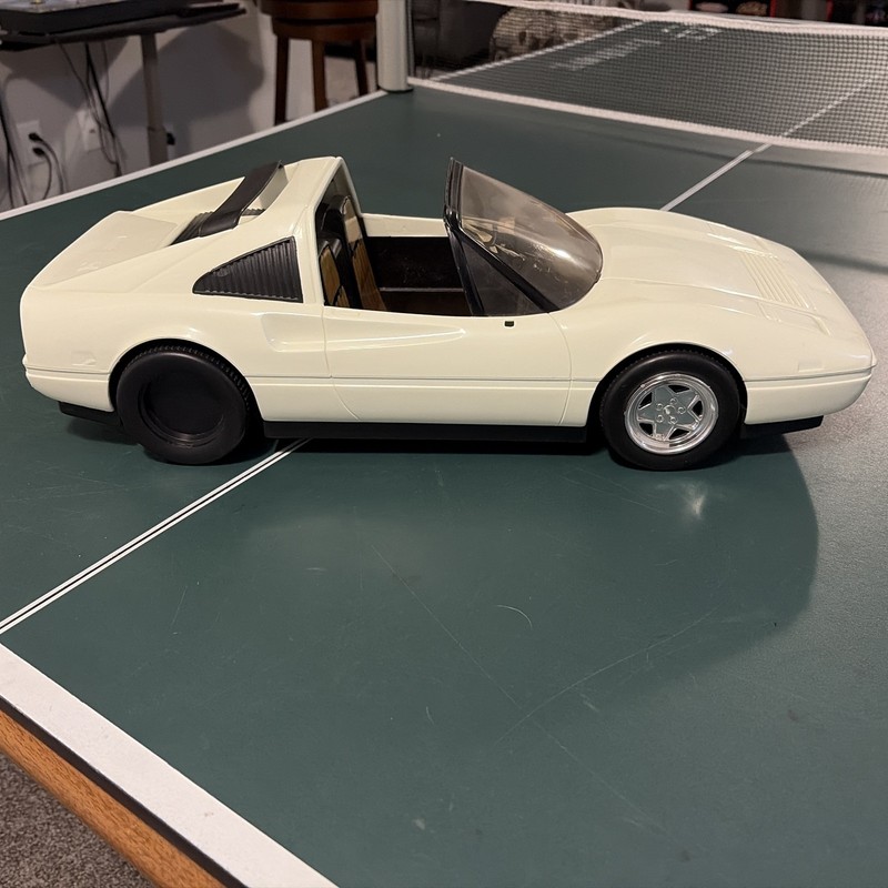 Vintage 1986 Barbie White FERRARI 328 GTS Mattel-Functional, But Not Complete