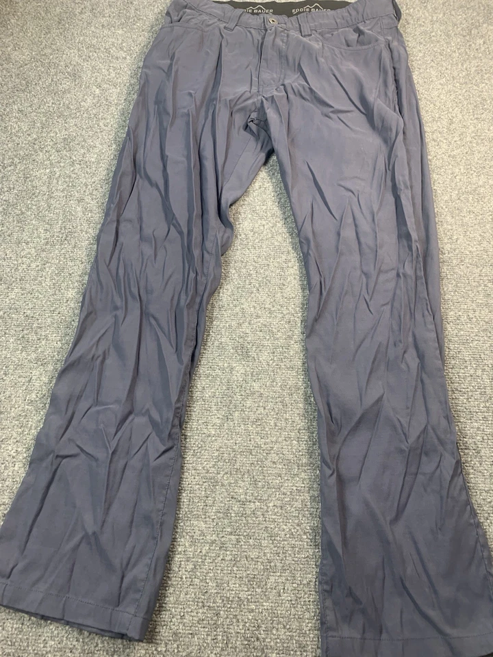 Pantalones Eddie Bauer Para Hombre 32x32 Azul Pierna Recta Elastizados Aire Libre Senderismo Campamento Foto 2 de 4