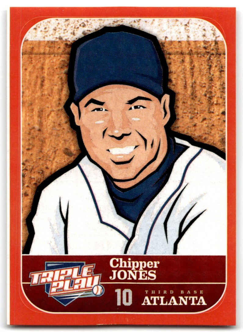 2012 PANINI TRIPLE PLAY STICKERS CHIPPER JONES ATLANTA BRAVES #17