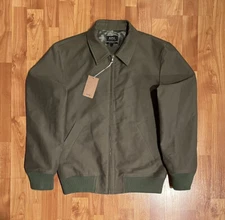 NEW MEN'S SMALL A.P.C. GILLES MOLESKIN JACKET IN KHAKI GREEN MADE IN ROMANIA