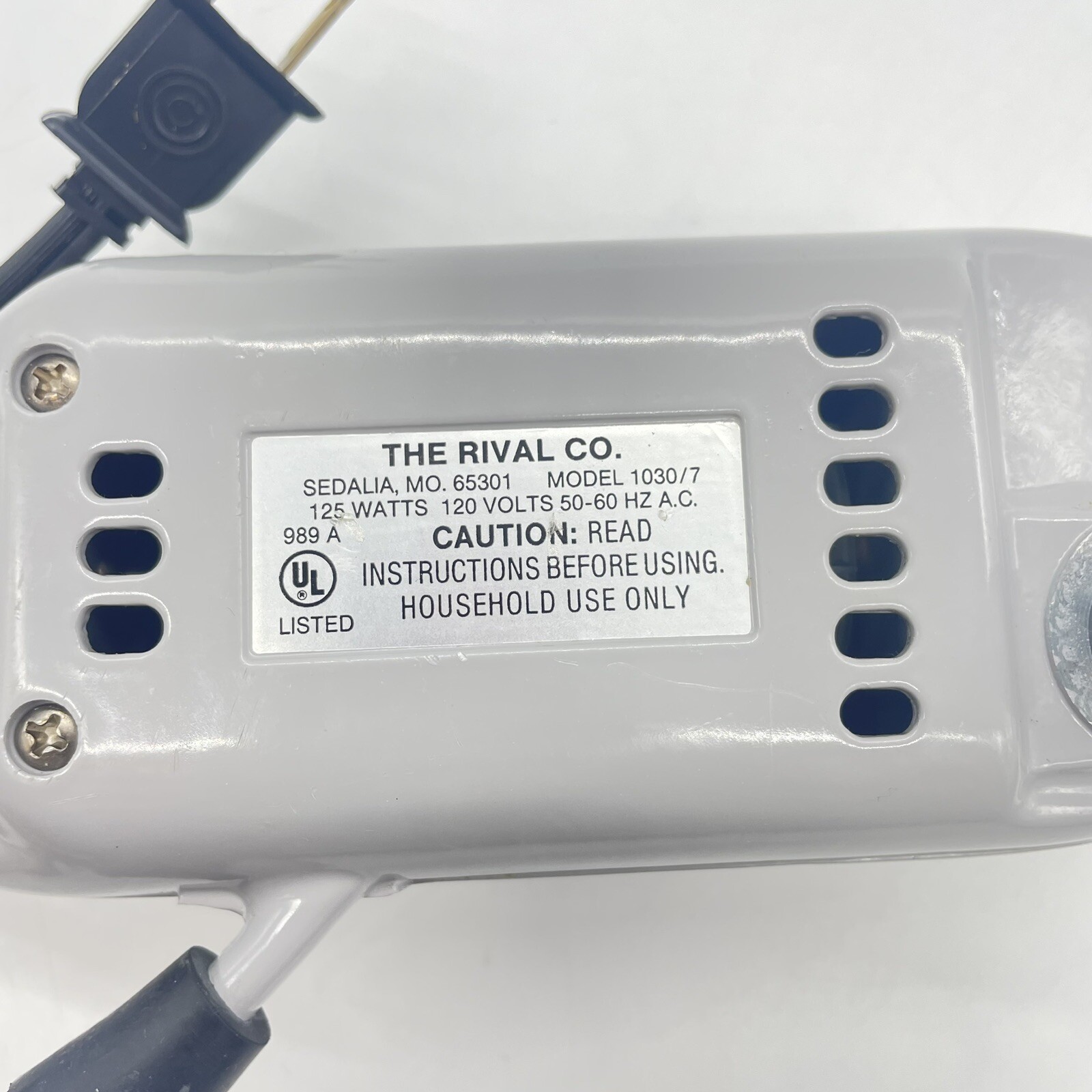 Rival Electric Food Meat Slicer Model 1030V/6 1030/7 MAIN MOTOR ONLY eBay