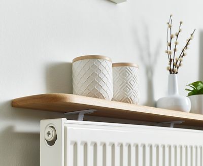 Solid Oak Floating Radiator Shelf Inc 