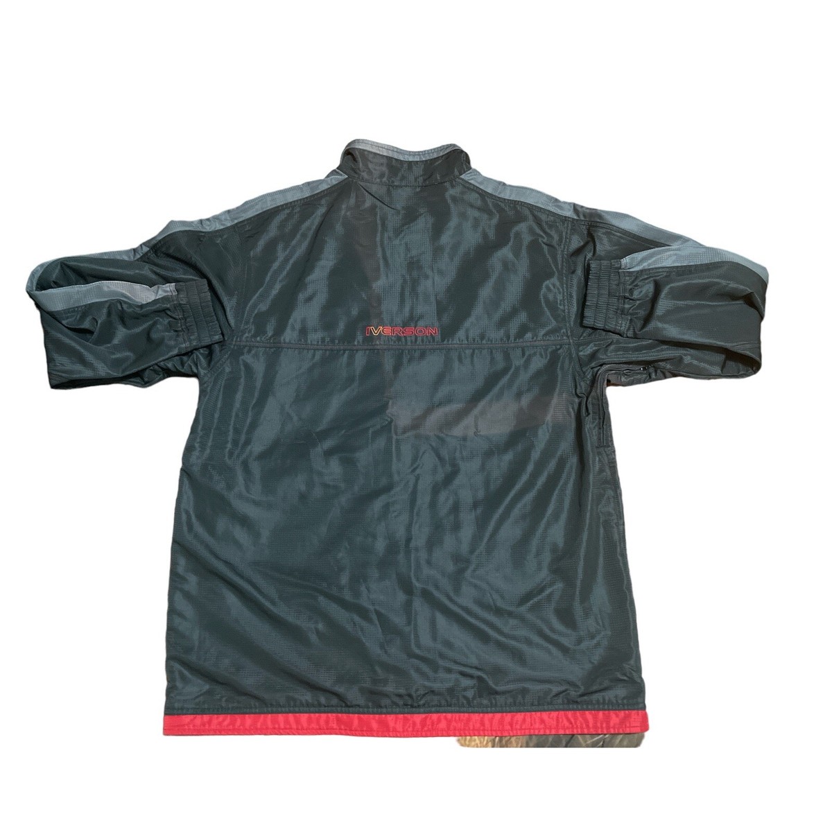 ジャケット・アウター Reebok IVERSON I3 Fooded Nylon Jacket XL Reebok Mens Iverson I3 Track Jacket, Black, X-Small at