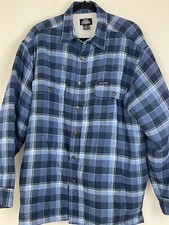 Mens Vintage Dickies Shapra Lined Flannel Check Shirt Retro Workwear Large