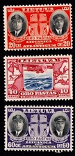 EBS Lithuania 1934 - Aviators Darius and Girenas - Lituanica - Mi. 385-387 MNH**