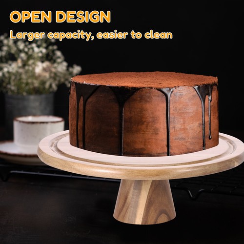 Wood Dessert Table Display Easy to Clean Versatile Wood Cake Stand Tray dgHQg - Picture 5 of 11