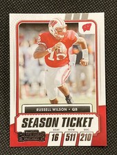 2021 Panini Contenders Russell Wilson Season Ticket Draft Picks Wisconsin # 4