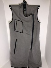 Peace By Vsp Sweater Dress Asymmetrical Zip Us 8. Gray & Black