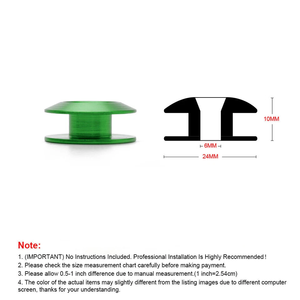 Prendedores verdes de liberação rápida para para-choques dianteiros anel de reforço para-choques traseiros - Imagem 2 de 4