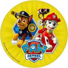 Cialda PAW PATROL decorazione Torta Ostia o Zucchero TONDO PERSONALIZZABILE 2542