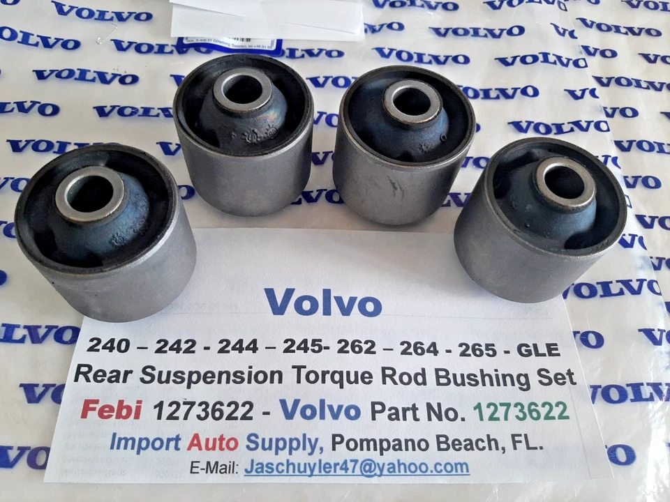 Juego de 4 bujes de varilla de par trasero Volvo 240 242 244 245 262 264 265 Febi 1273622 Foto 2 de 4