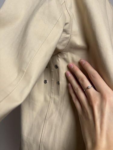 RARO Jil Sander+ Mackintosh, Chaqueta de Algodón Impermeable Beige, Hecho a Mano Escocia - Imagen 13 de 24