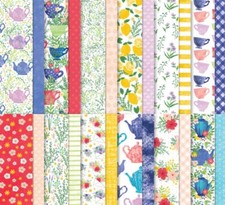 Stampin' Up TEA BOUTIQUE  DSP - 12 SHEETS OF 6" x 6" PAPER