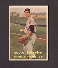 1957 Topps # 212 ROOKIE Rocky Colavito EX/MT Cleveland Indians SHIPPING IS FREE