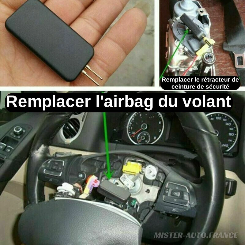 x2 Simulateurs Airbag Reparation Résistance Voiture SRS★ Détection✅Efface Voyant - Photo 3/4