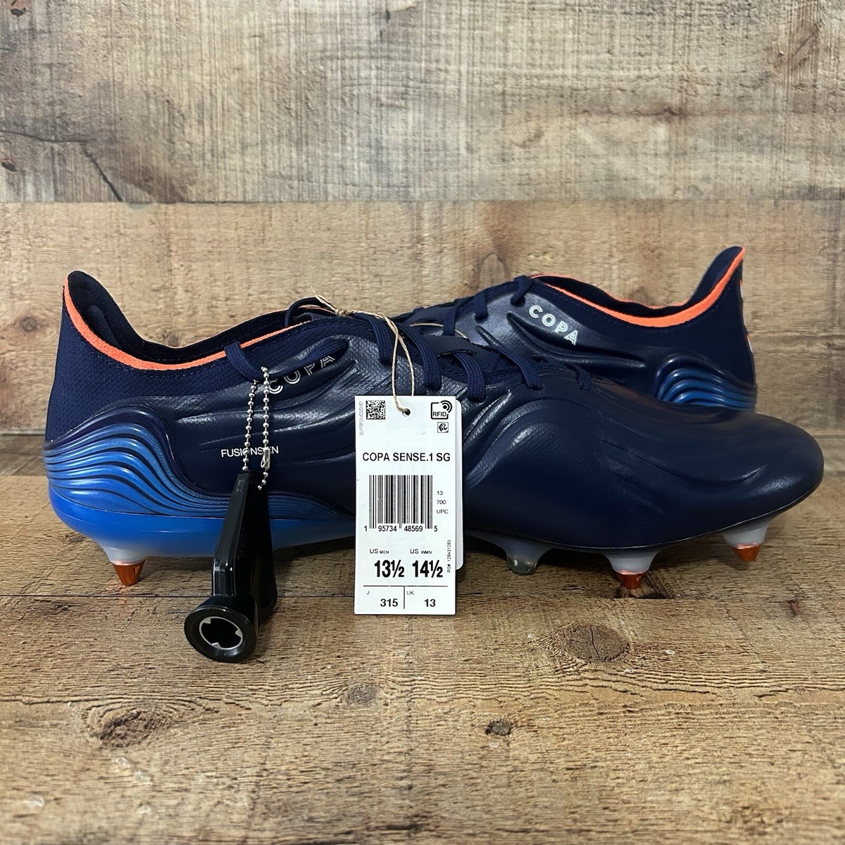 Adidas Soccer Cleats Size 13.5 Mens Copa Sense.1 SG Blue Orange