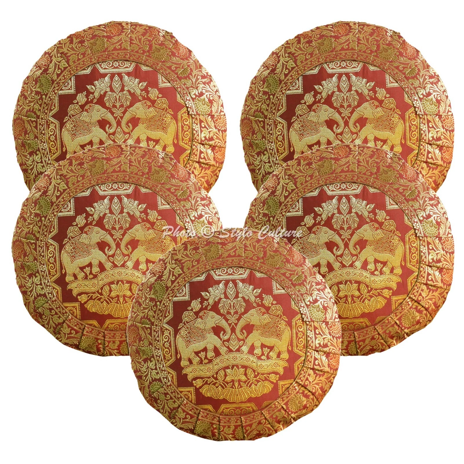 Brocade Jacquard Handwoven Pillow Cases Floor Elephant Home Boho Cushion Cover