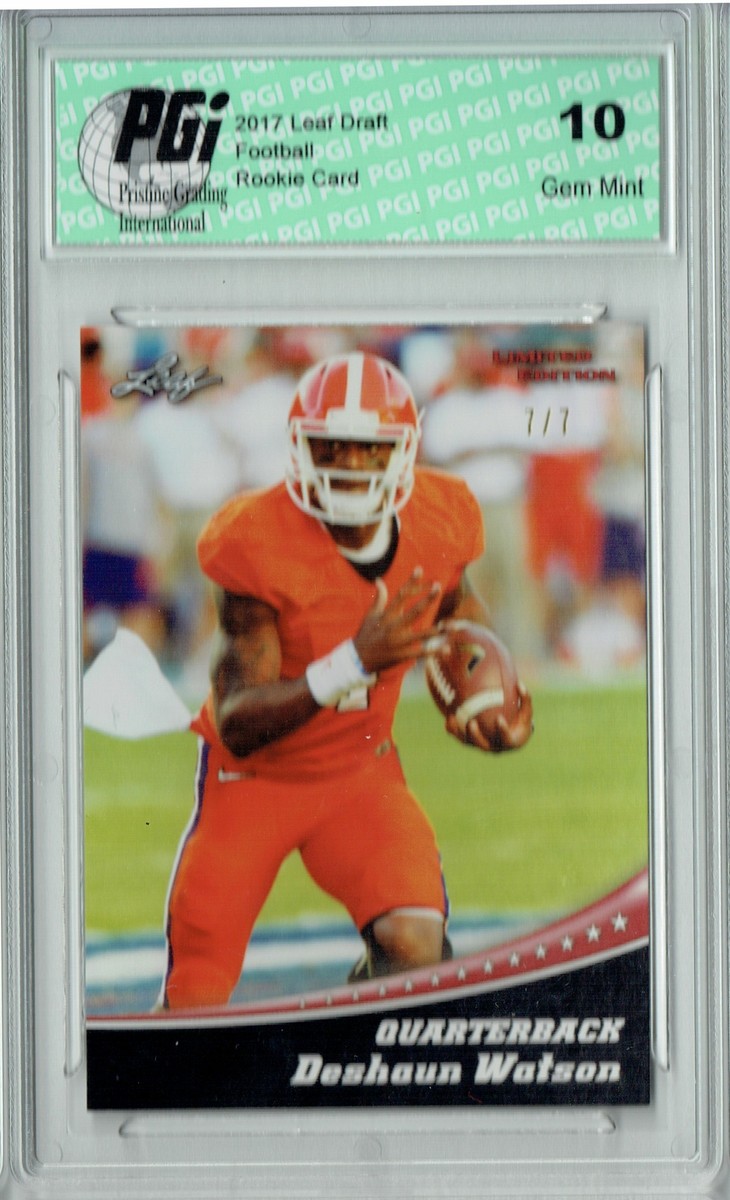 Deshaun Watson 2017 Leaf Limited #4 Red Blank Back Made