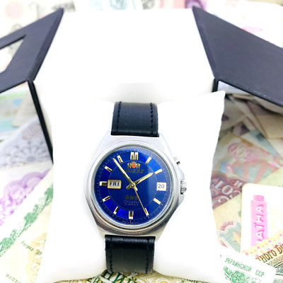   Wrist watch Orient Automatic Calendar Crystal AAA Japan Vintage Service  