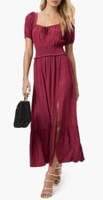 Paige Avonne Dobby Maxi Dress Floral Smocked Self-Tie Bow Size L BNWT - $269