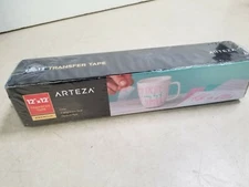 Arteza Ultra Clear Transfer Tape Paper with Grid & Squeegee, 12" Wide x 12' Long