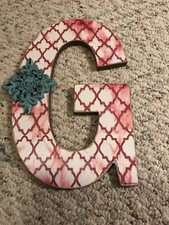 Ashland Wooden Letter G. Monogram NEW 12  Home Decor Letter Alphabet Art