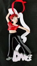 Personalized Girl Dancer Christmas Tree Ornament Holiday Gift