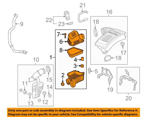 GM OEM Air Cleaner Intake-Filter Box Housing 23262741