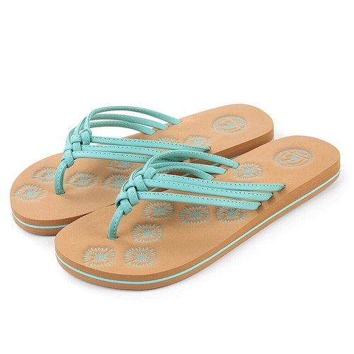 Aerusi Women Comfortable Thong Flip Flops Braided Strap Anti-Slip Casual Sandals - Picture 12 of 14