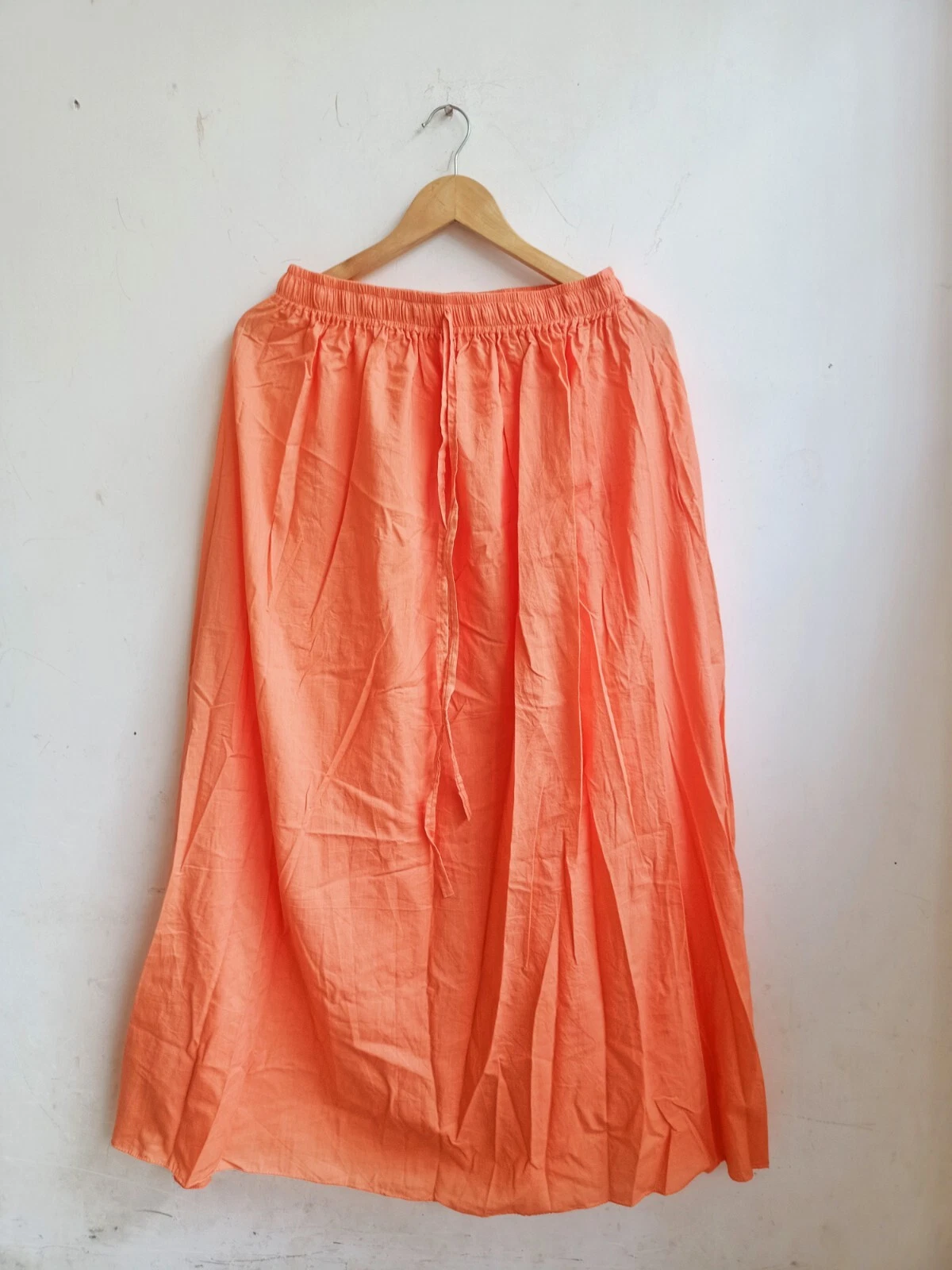 Indian Cotton Solid Peach Plain Skirt Women's Clothing Girls Partywear Skirt US