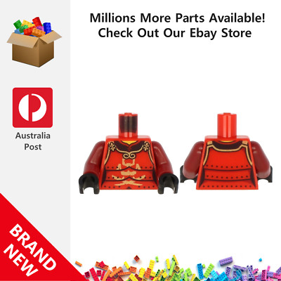 Genuine LEGO™ Red Torso Samurai Armor in 3 Sections Gold 973 6319864 ...