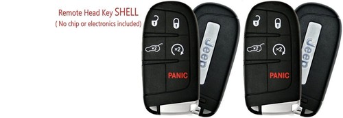 Smart Key Shell Replacement For Jeep Grand Cherokee 2014-2020 – Black, 5-Button, With Emergency Key