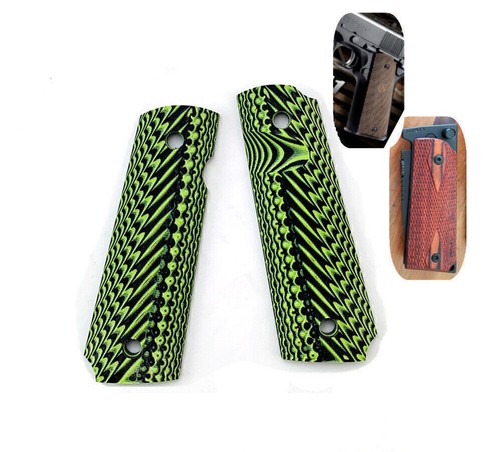 1 Pair G10 Custom Grips Non-slip Patches Handle Scales For 1911 Models Part - Picture 3 of 5