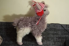 Douglas ZEPHYR the LLAMA Plush 11" Standing Heart Striped Hat Stuffed Animal