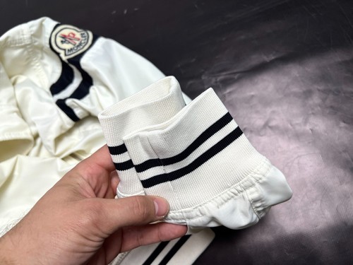 Luxury Men's Vintage MONCLER Big Logo Moto Nylon Windbreaker Bomber Jacket - 2 - Picture 8 of 13